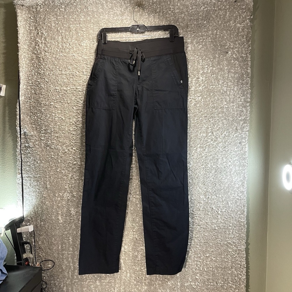 L-RL Ralph Lauren Active Pull On Womens Black Chino Pants Sz 4 Casual Outdoor